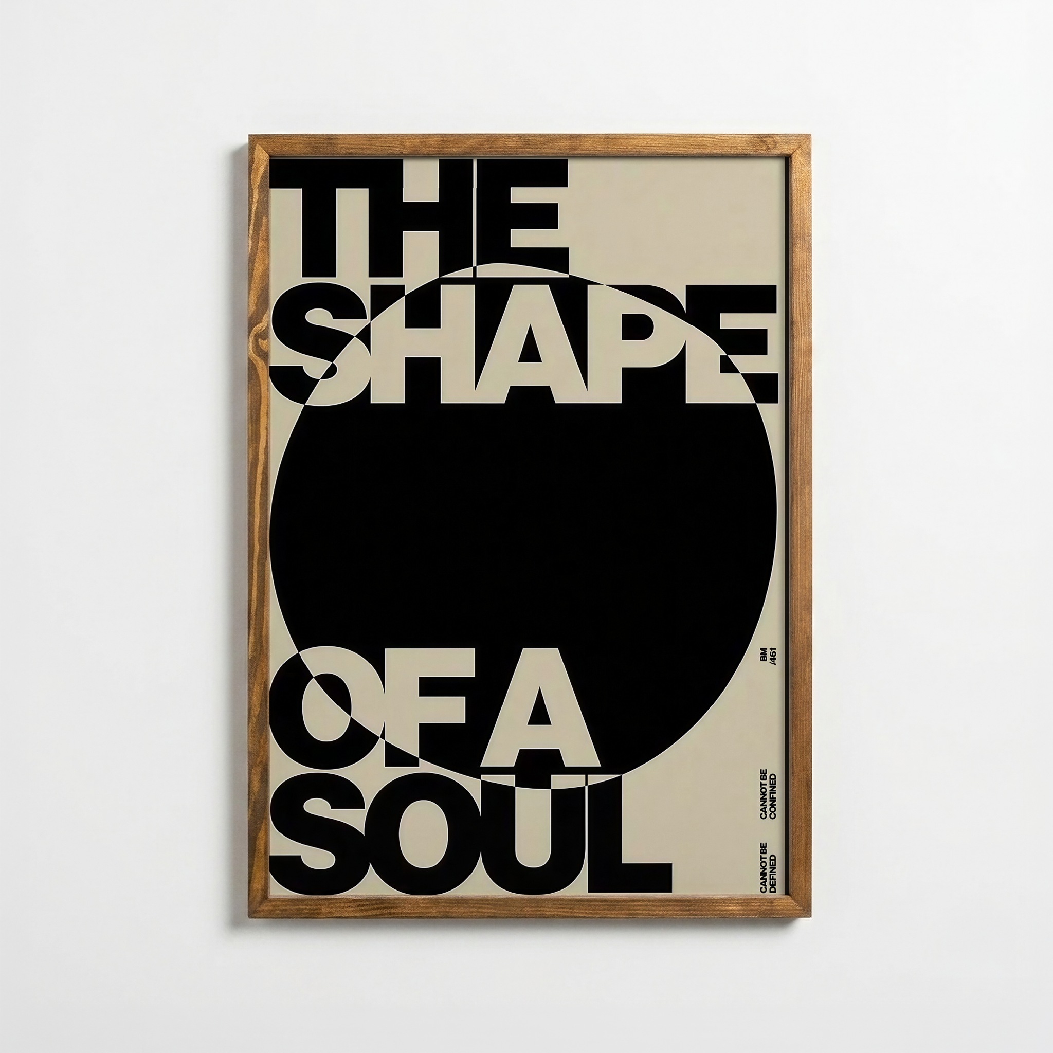 The Shape of a Soul – Typographic Abstract Poster