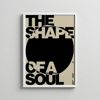 The Shape of a Soul – Typographic Abstract Poster