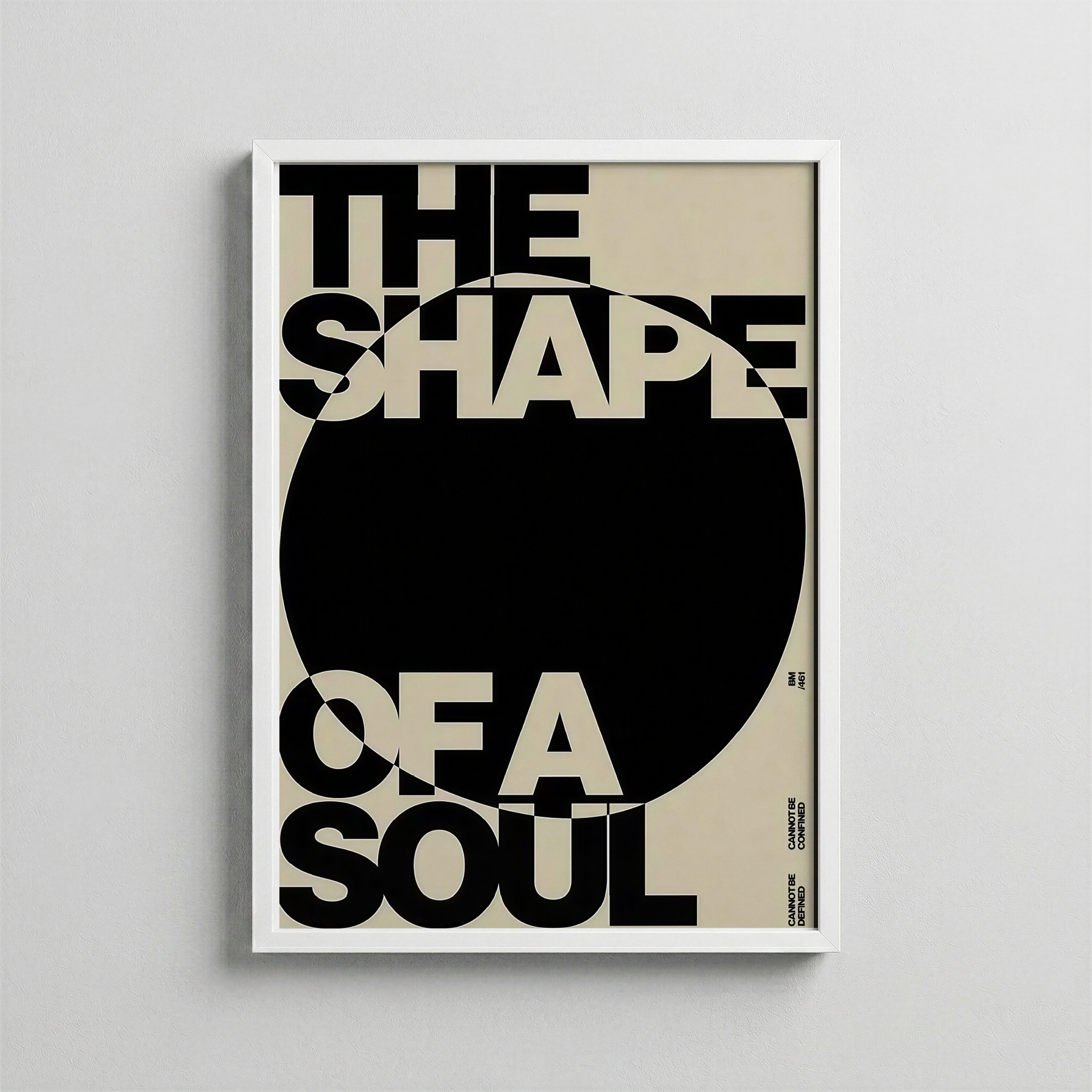 The Shape of a Soul – Typographic Abstract Poster