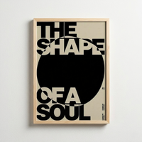 The Shape of a Soul – Typographic Abstract Poster