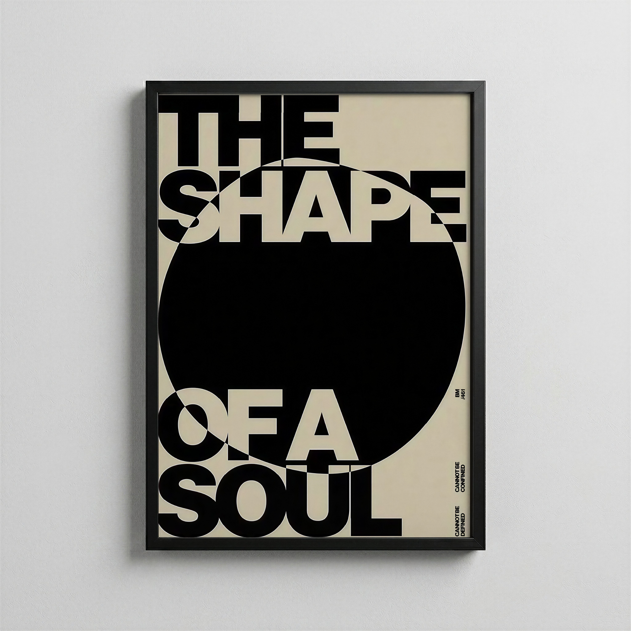 The Shape of a Soul – Typographic Abstract Poster