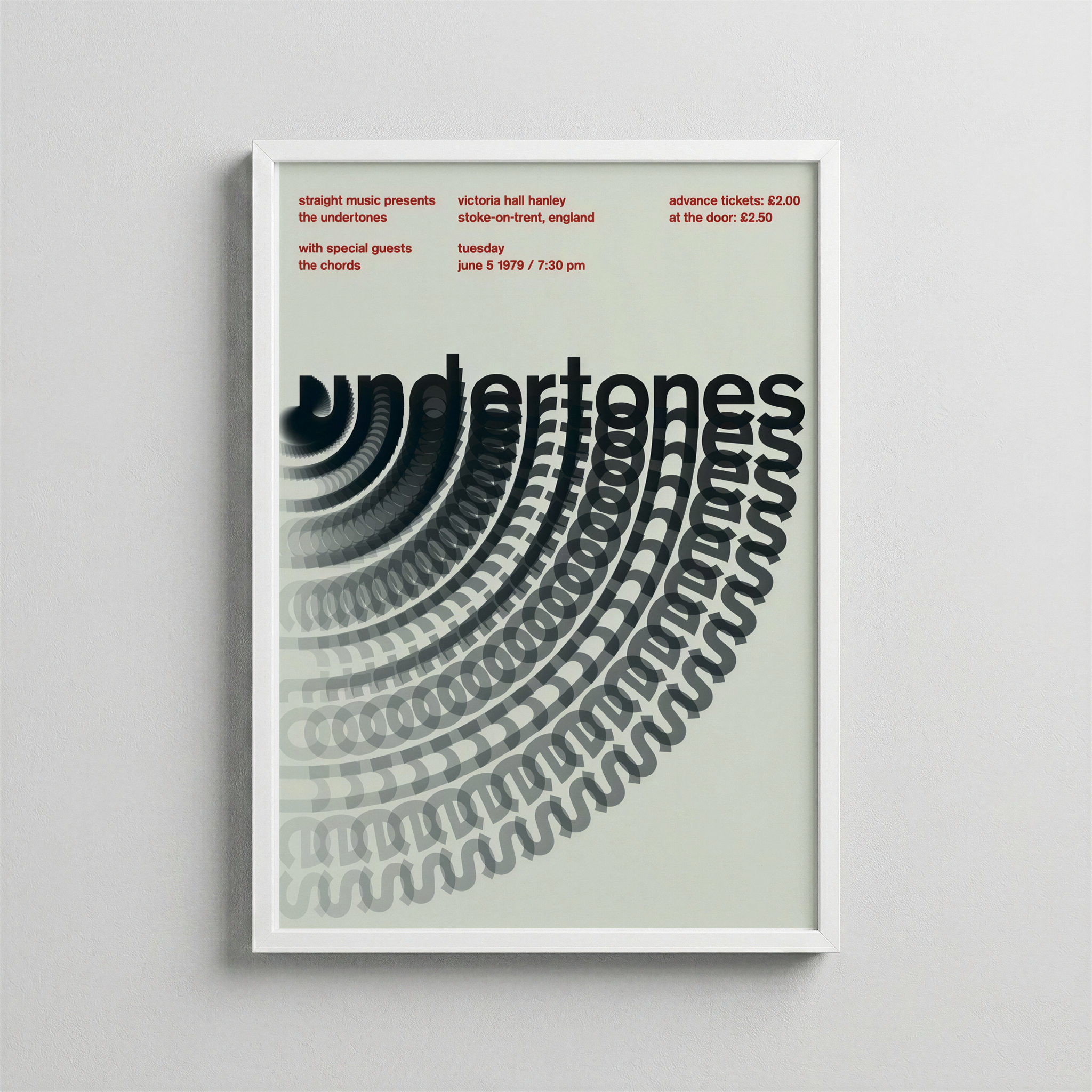 Undertones – Hareketli Tipografi Konser Posteri