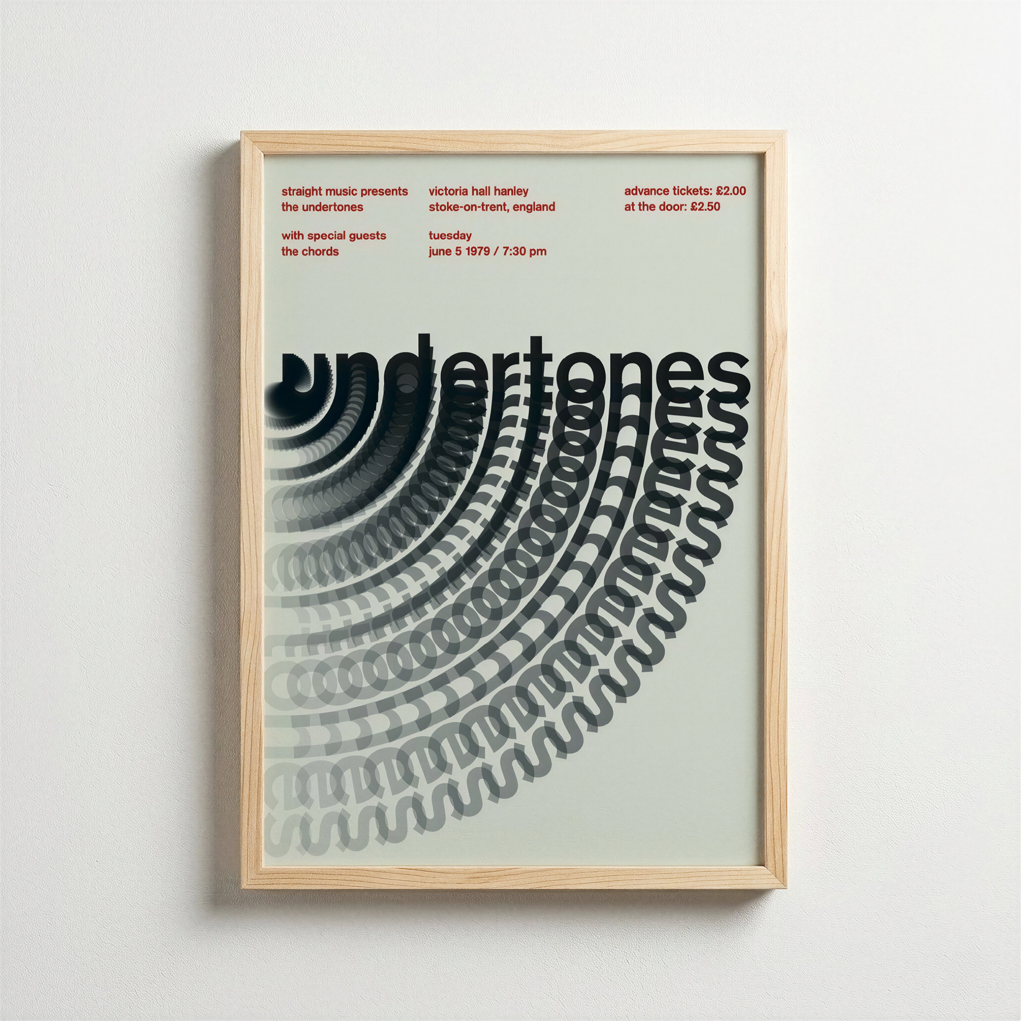 Undertones – Hareketli Tipografi Konser Posteri