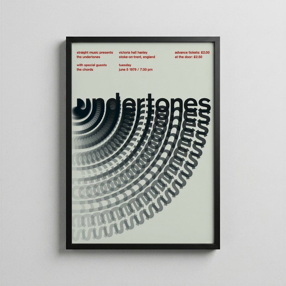 Undertones – Hareketli Tipografi Konser Posteri