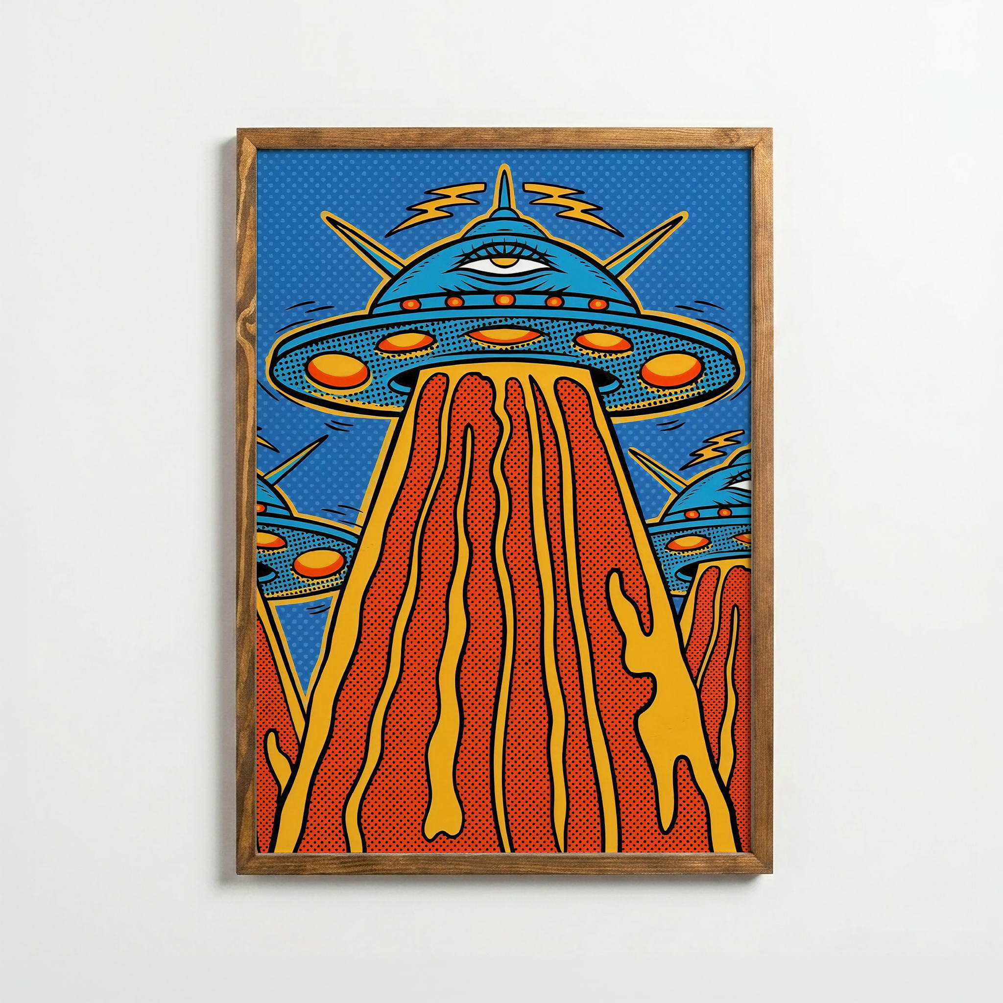 Uzaylı Kaçırma – Retro Çizgi Roman Posteri