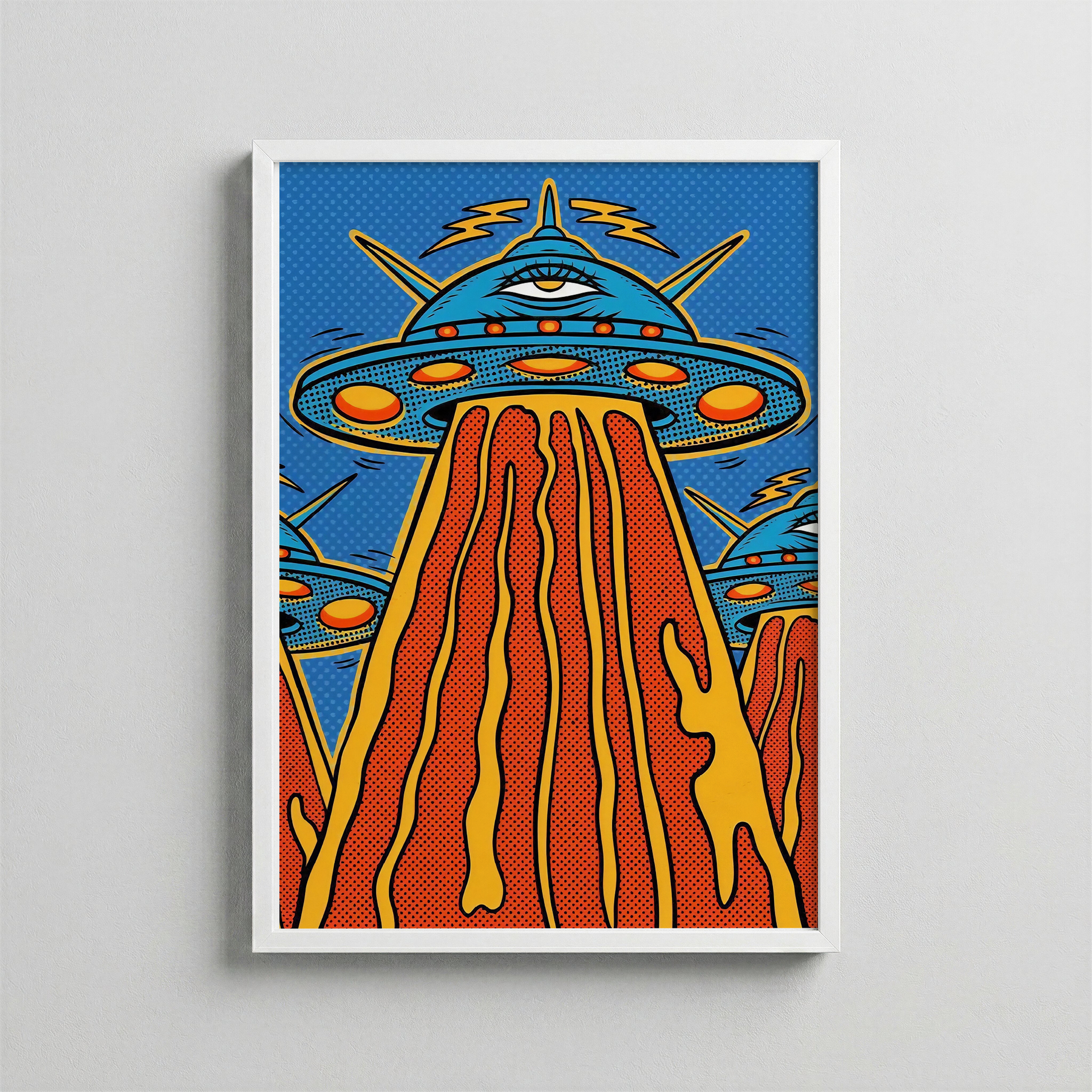 Uzaylı Kaçırma – Retro Çizgi Roman Posteri