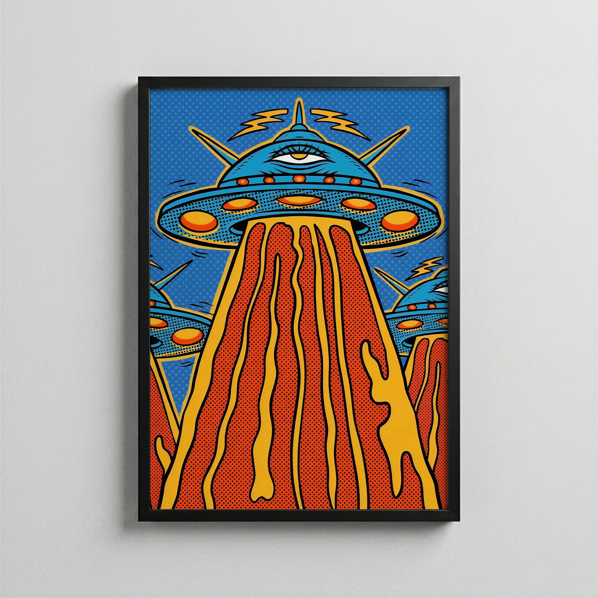 Uzaylı Kaçırma – Retro Çizgi Roman Posteri