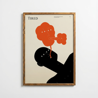 Yorgun – Kavramsal Minimal Poster