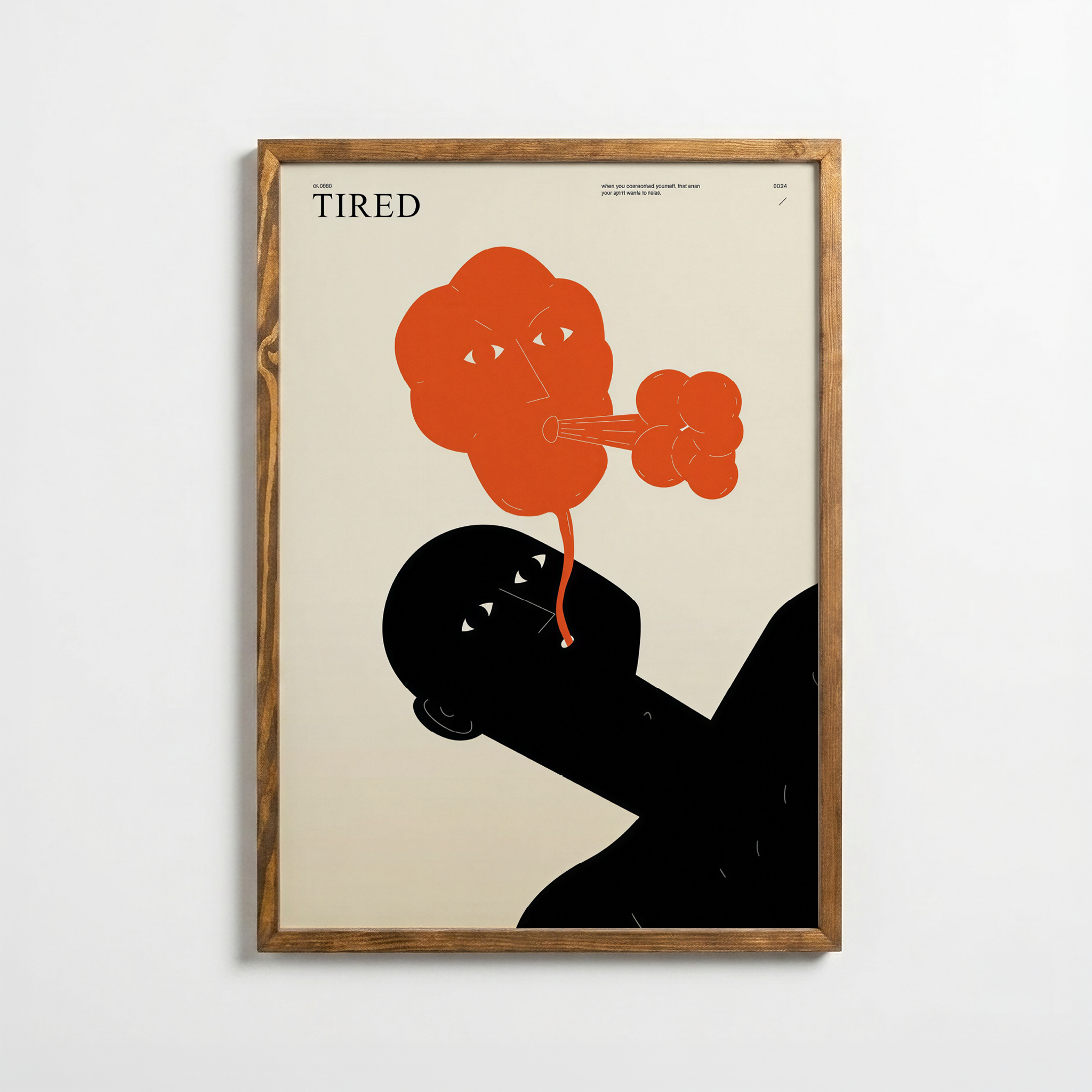 Yorgun – Kavramsal Minimal Poster