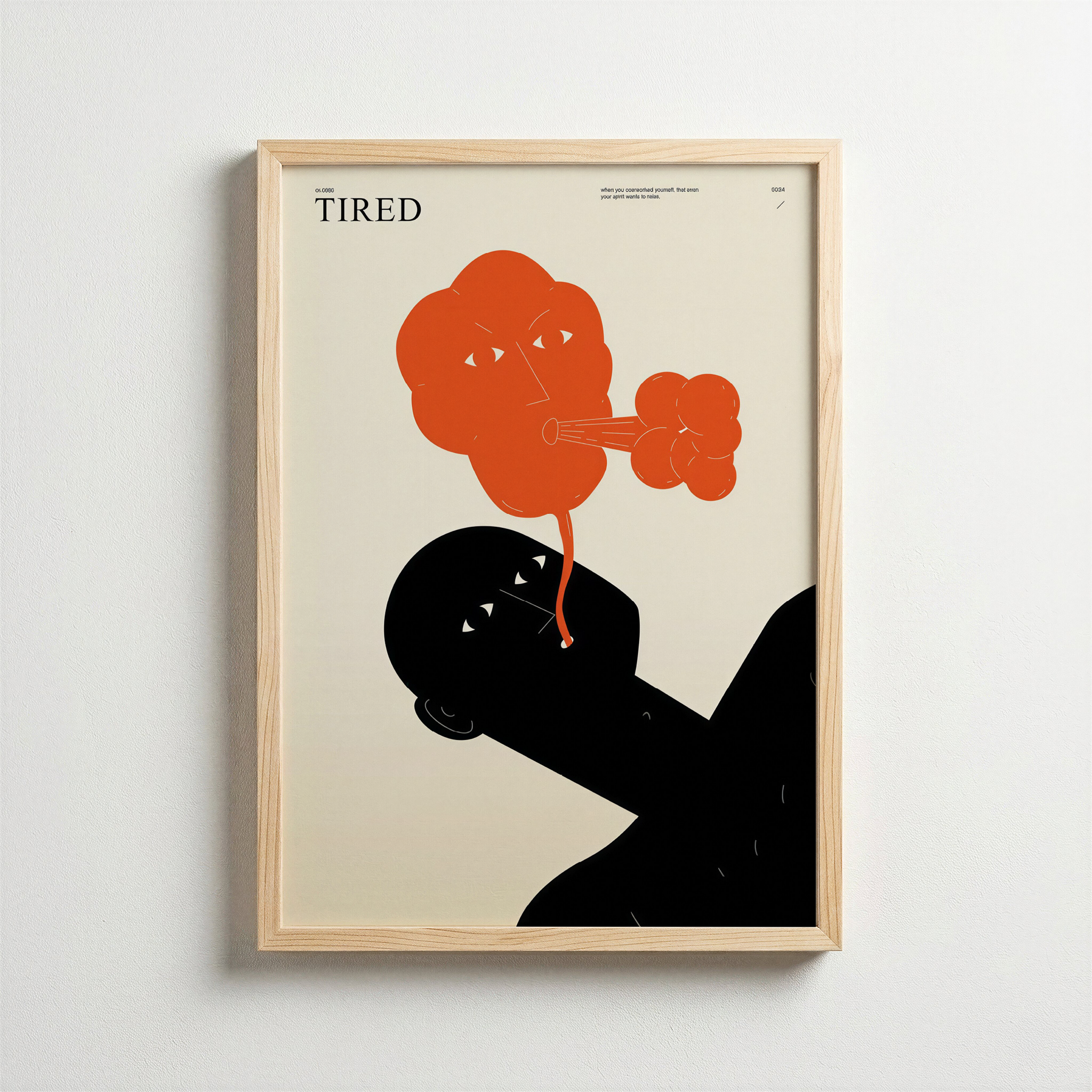 Yorgun – Kavramsal Minimal Poster