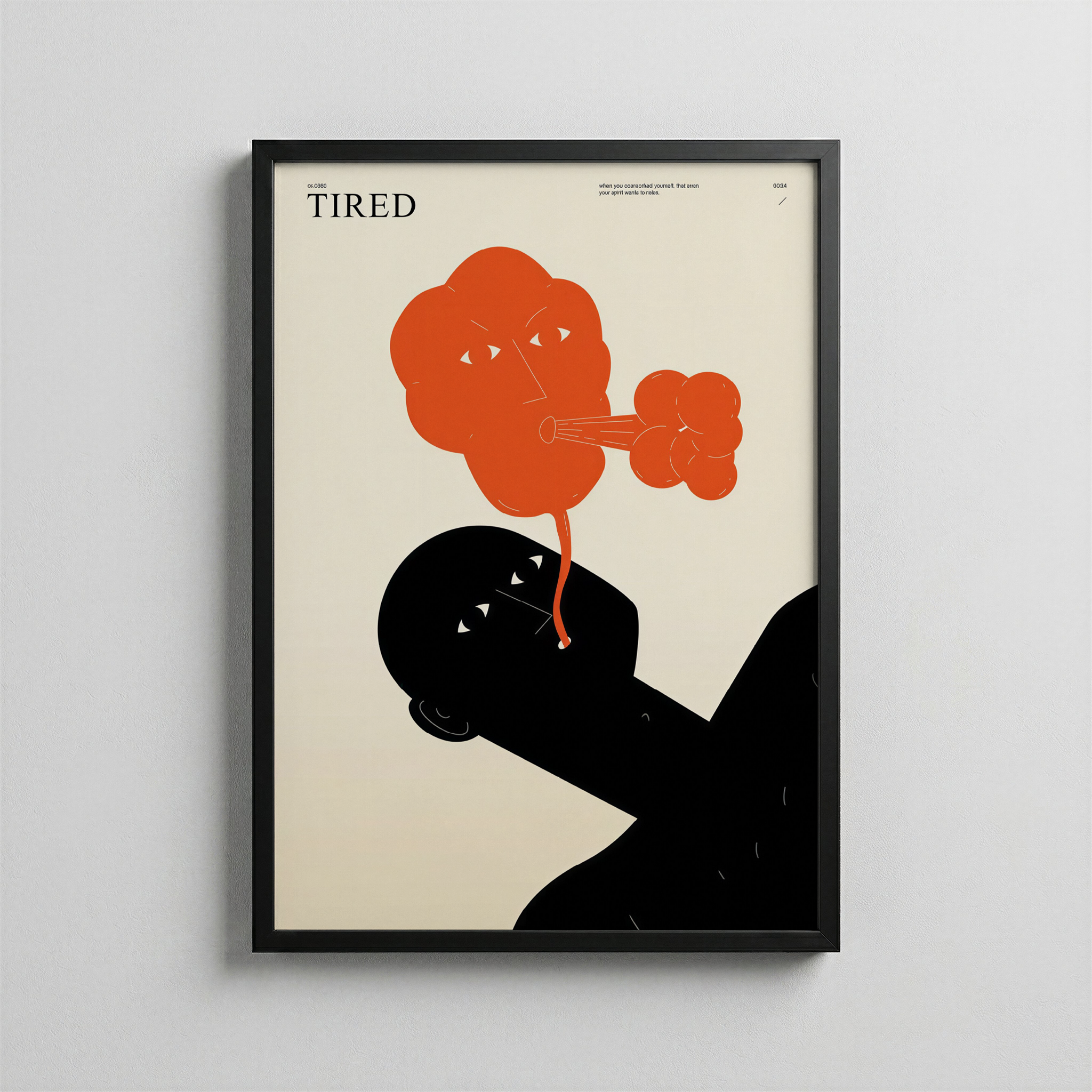 Yorgun – Kavramsal Minimal Poster