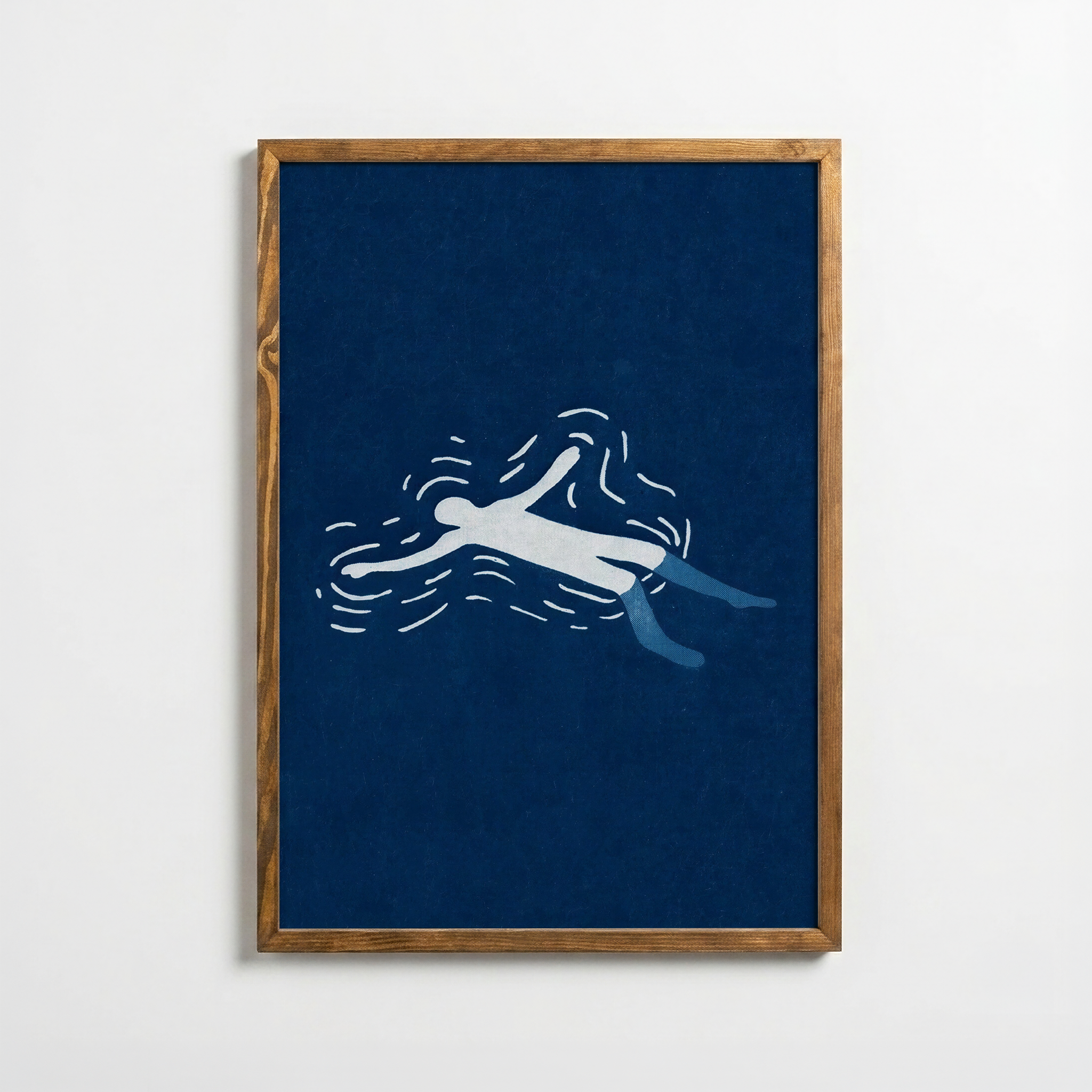 Yüzen Sessizlik – Minimal Yüzüş Posteri