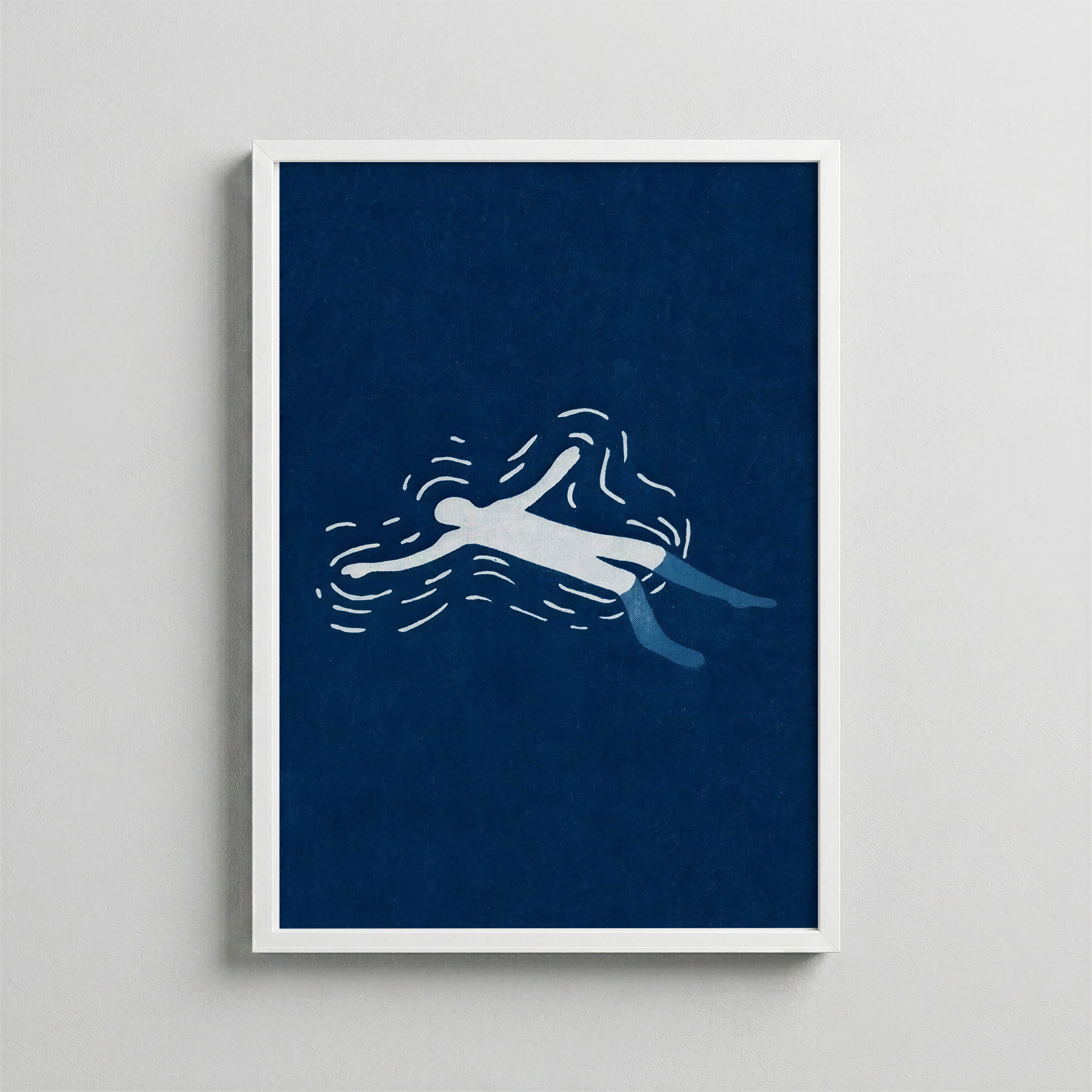 Yüzen Sessizlik – Minimal Yüzüş Posteri