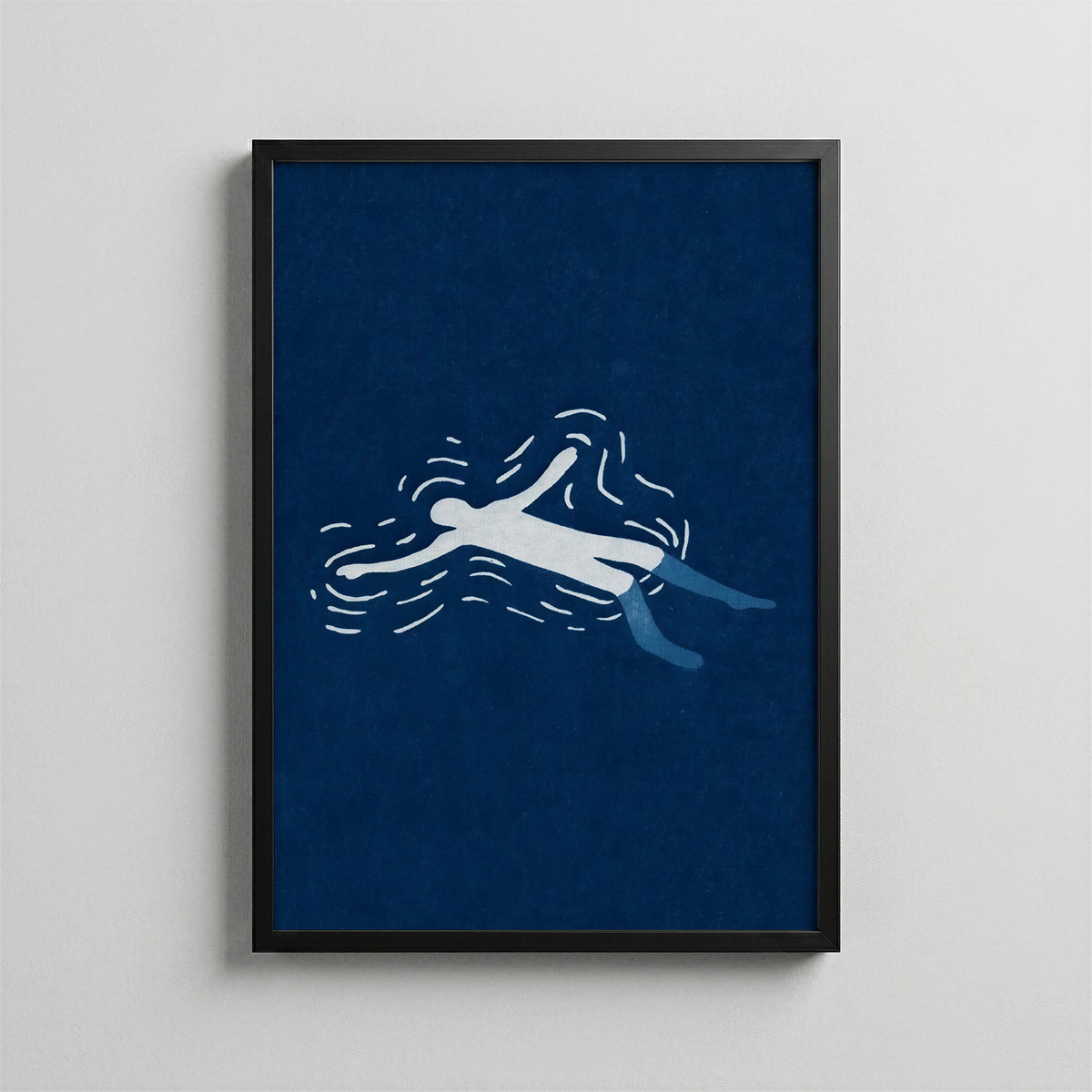 Yüzen Sessizlik – Minimal Yüzüş Posteri