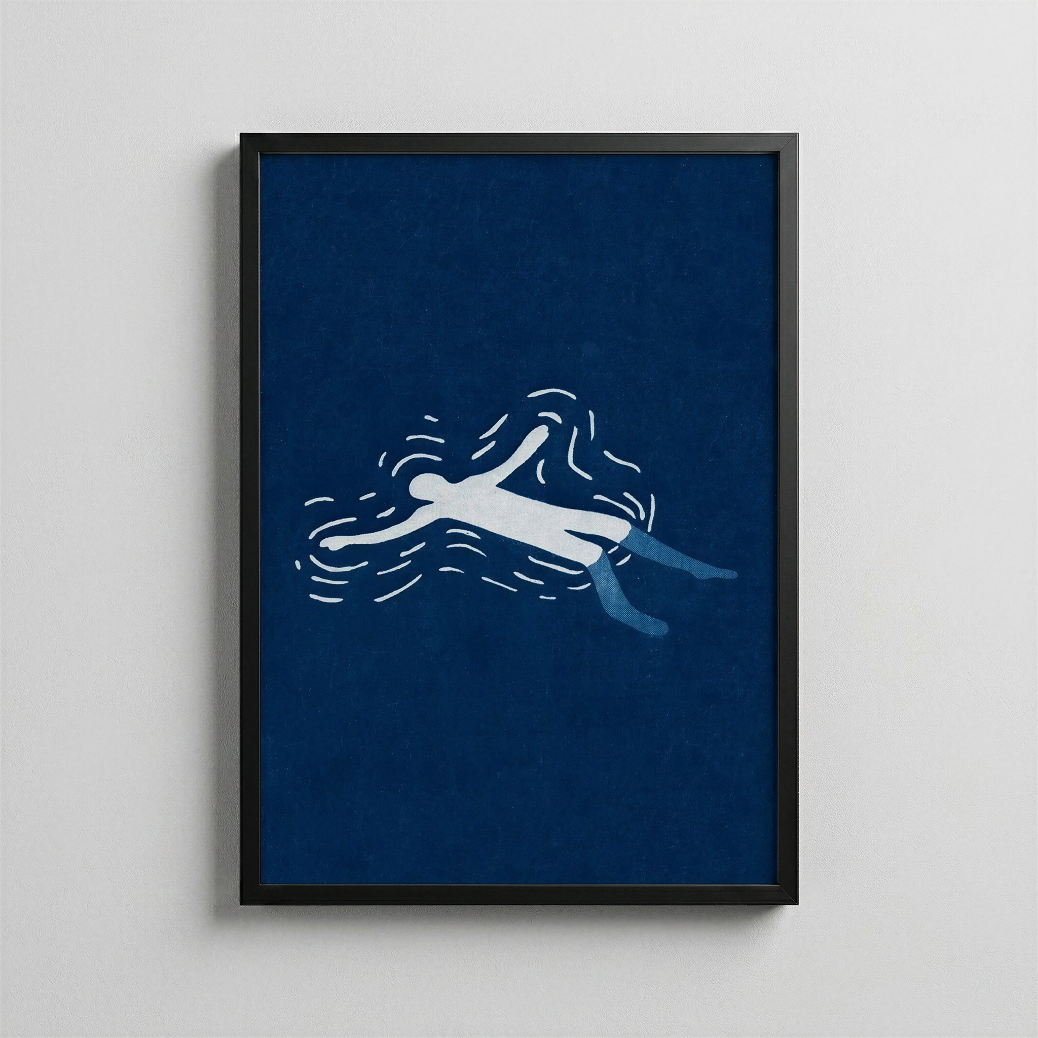 Yüzen Sessizlik – Minimal Yüzüş Posteri